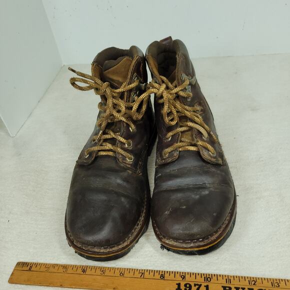 Hawx Boots Mens Sz 13 D Brown Enduro Comp Toe Gorpcore Workwear Leather Shoes main image 7